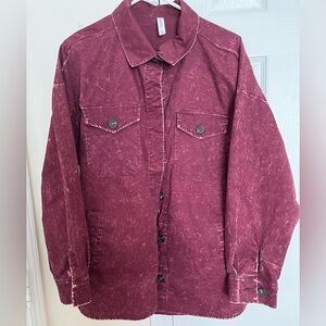 Zenana oversized collared shirt